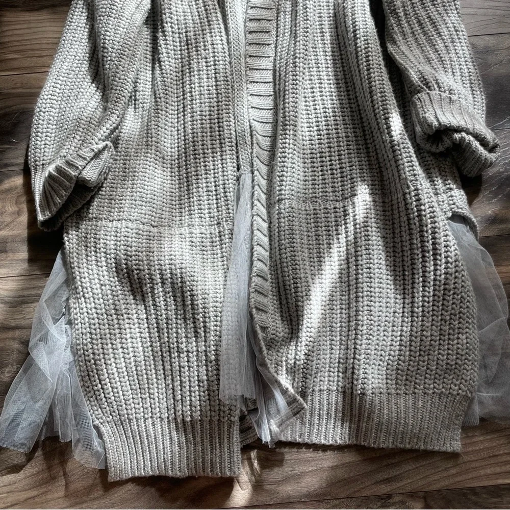 Antropologie Amadi grey knit cardigan size L - Picture 4 of 15